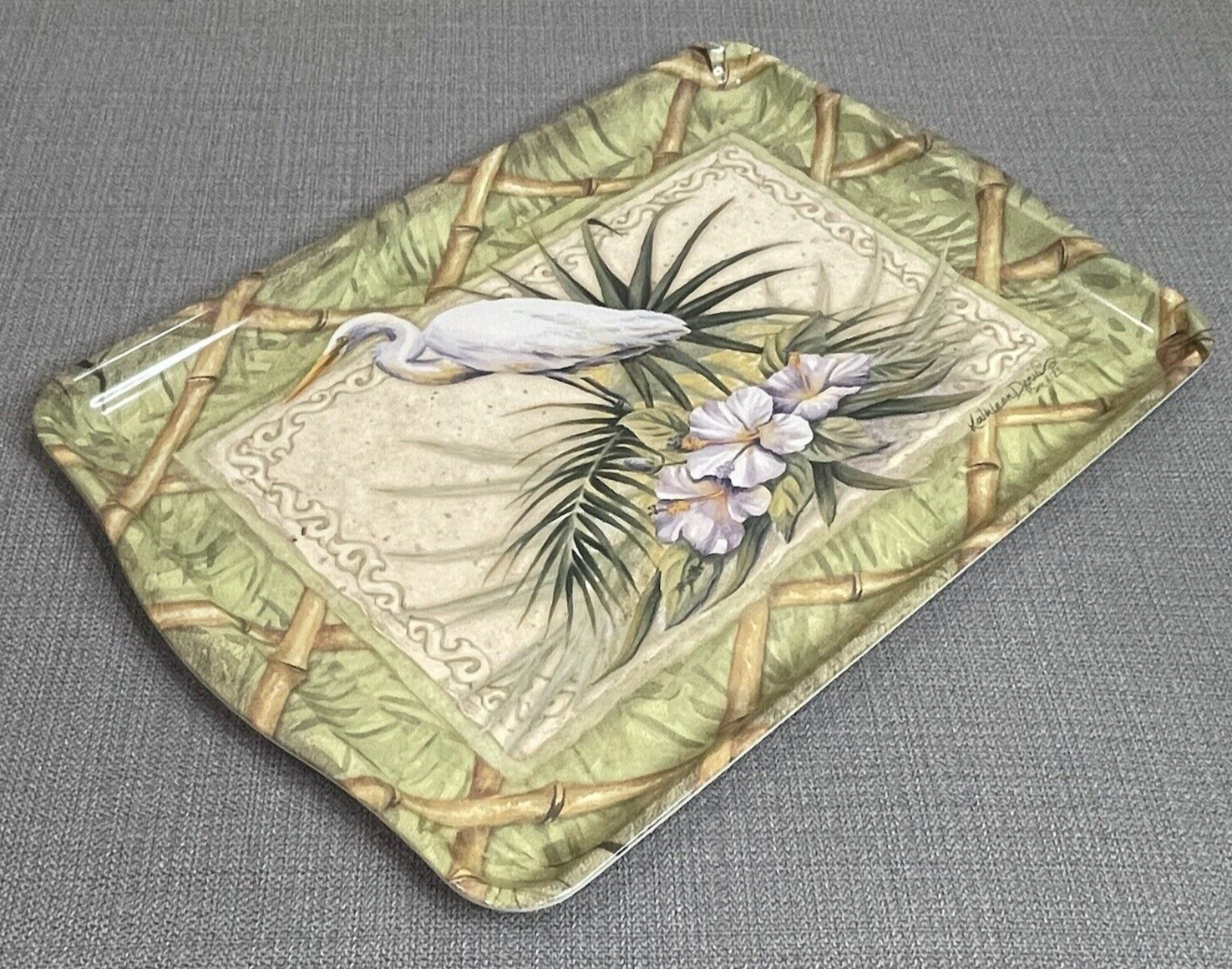 Keller Charles (Artist: Kathleen Denis) Decorative Bird Plastic Serving Tray