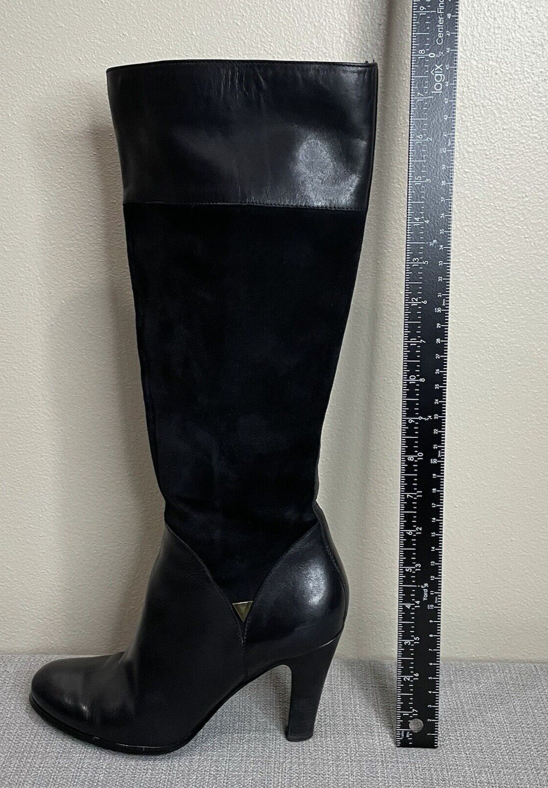 Victor Alfaro "Cassidy" Women's (Size 6.5) Tall Leather Suede High Heel Boots