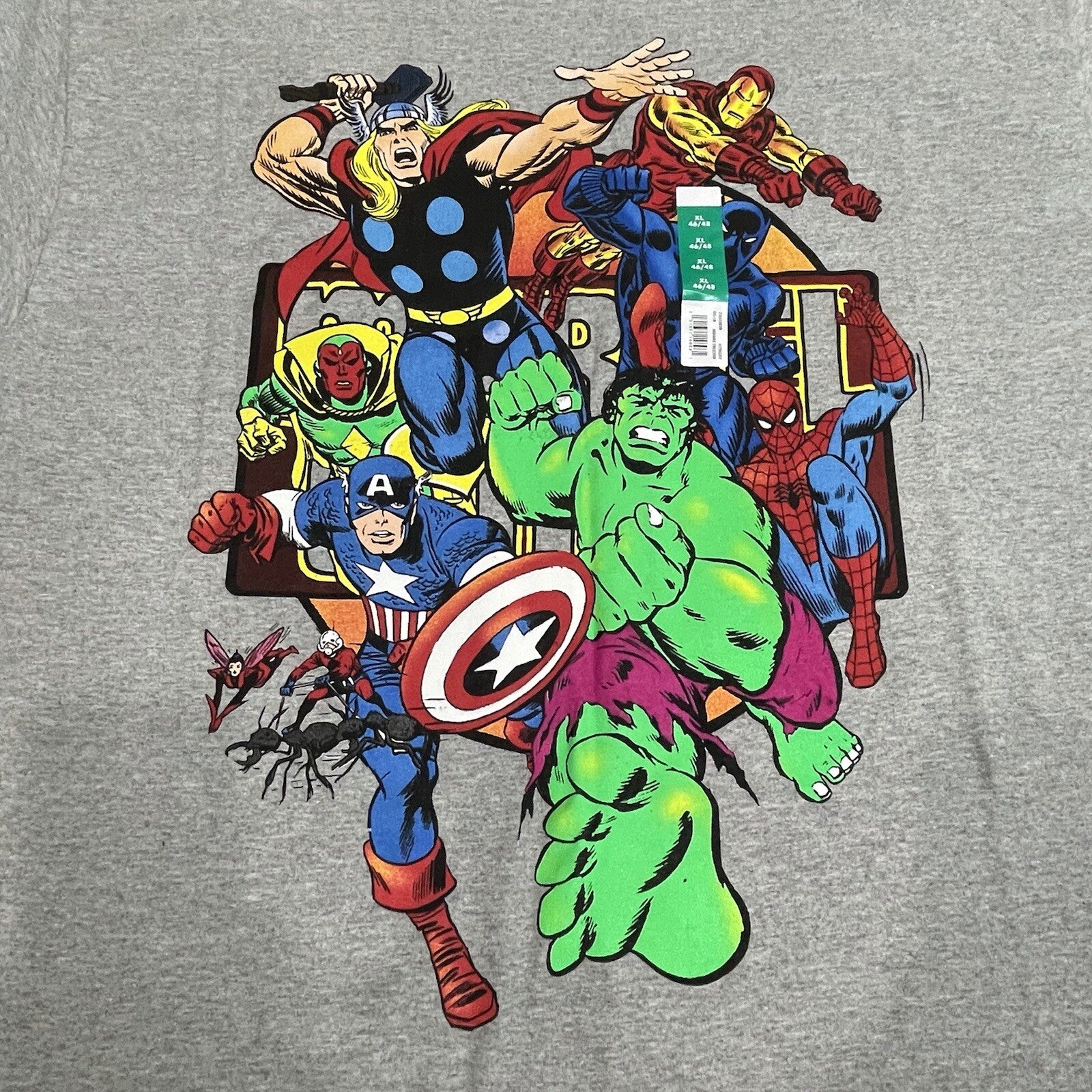 Marvel Men's Women's Adult Size XL Colorful Graphic Avenger Characters T-Shirt