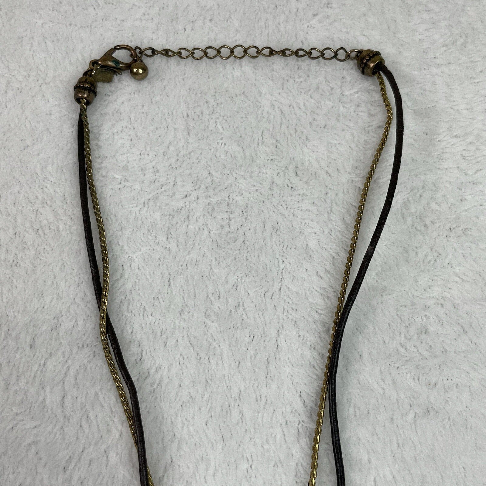 Laura Ashley Women's Fashion Jewelry Turquoise & Gold Flakes Medallion Necklace