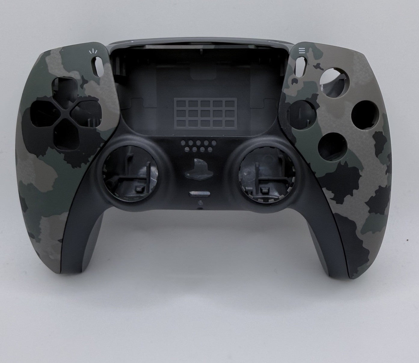 PS5 DualSense Controller Front Back Shell Case for PlayStation 5 Gray Camouflage