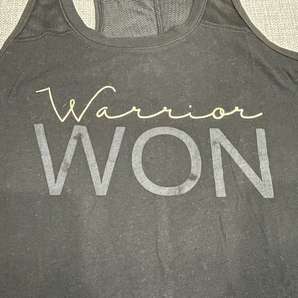 C9 Champion Women's Size S Black Athletic Tank with Warrior Won Lettering