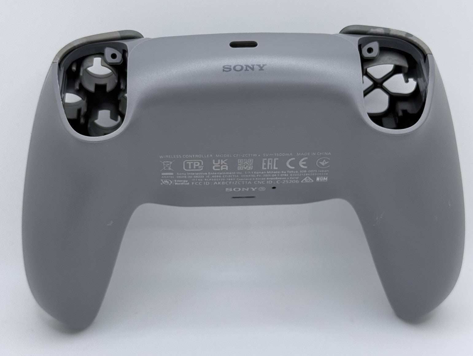 PS5 DualSense Controller Front Back Shell Case for PlayStation 5 Gray Camouflage