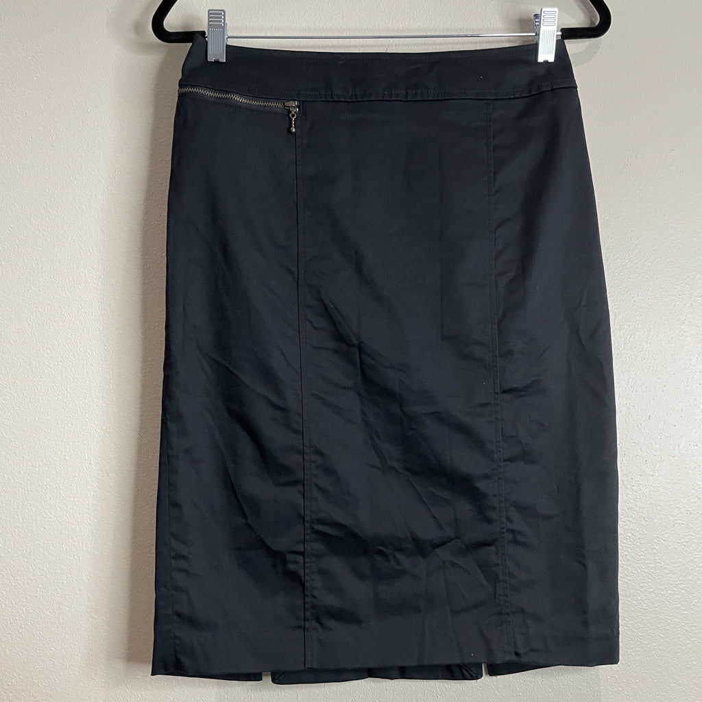 Mossimo Women's Size 6 Black Floral & All Black Stretch Pencil Skirts (Set of 2)