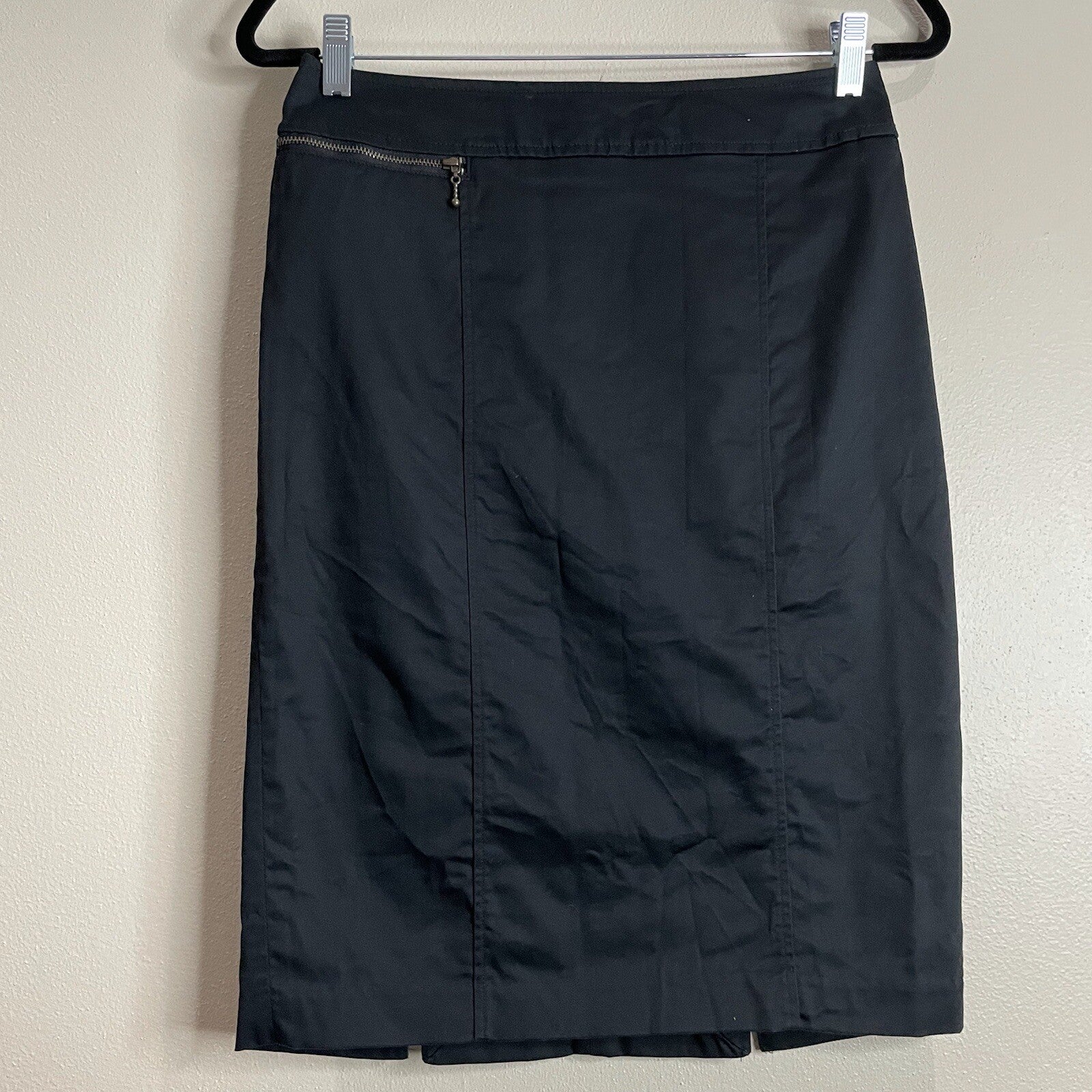 Mossimo Women's Size 6 Black Floral & All Black Stretch Pencil Skirts (Set of 2)
