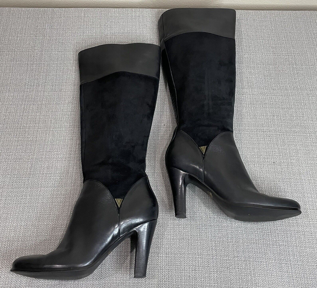 Victor Alfaro "Cassidy" Women's (Size 6.5) Tall Leather Suede High Heel Boots