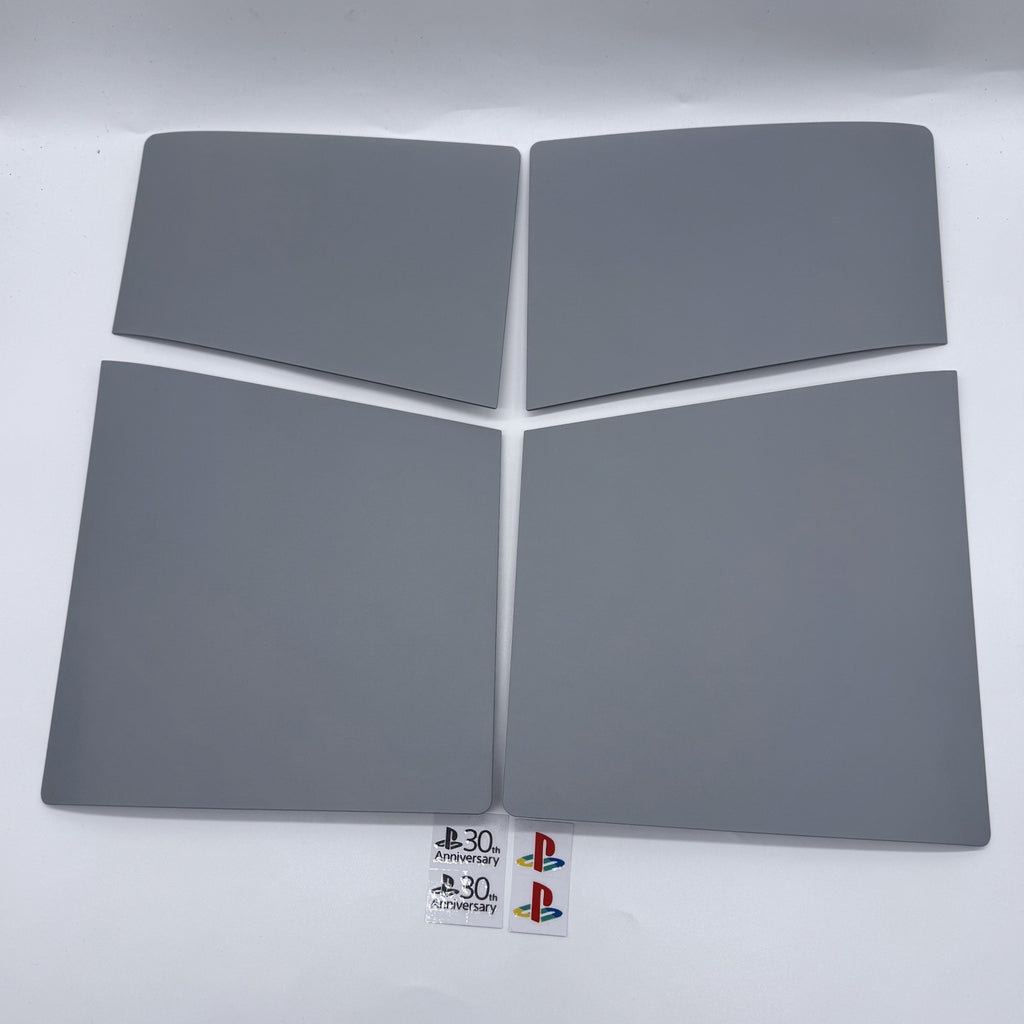Gray PS5 Slim Faceplate Cover Plate Shell PlayStation 5 (Disc-Free) w/30th Annv.