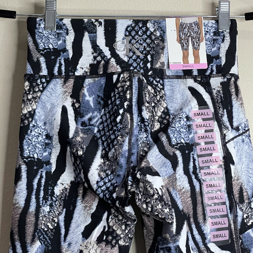 Calvin Klein Women's Small Colorful Patterned Athletic Bike Shorts Animal Print