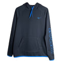 NIKE Women’s Just Do It Black/Blue Hoodie With Embroidered Logo Size Large