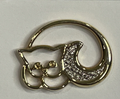 Avon Women's Fashion Jewelry - Pins & Brooches -Small Kitty Cat Cutout Lapel Pin