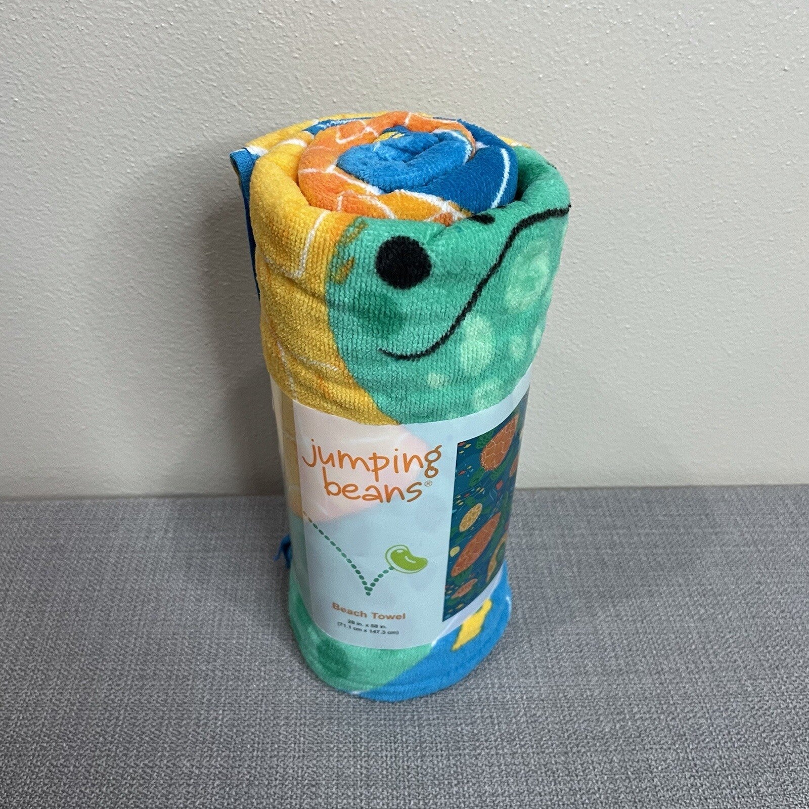 NWT Jumping Beans Kids Children's Sea Turtle Blue Green Beach Towel (28"x58")
