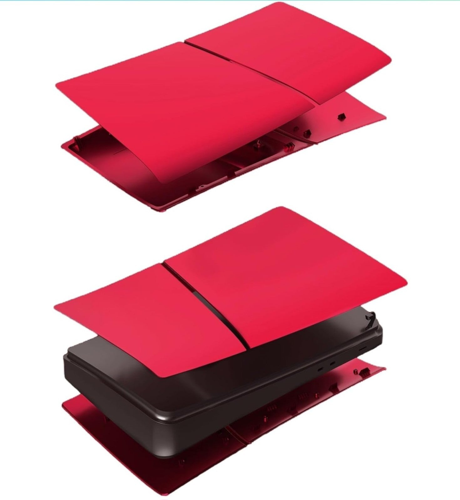 Volcanic Red PS5 Slim Faceplate Cover Plate Shell (Disc-Free) for PlayStation 5