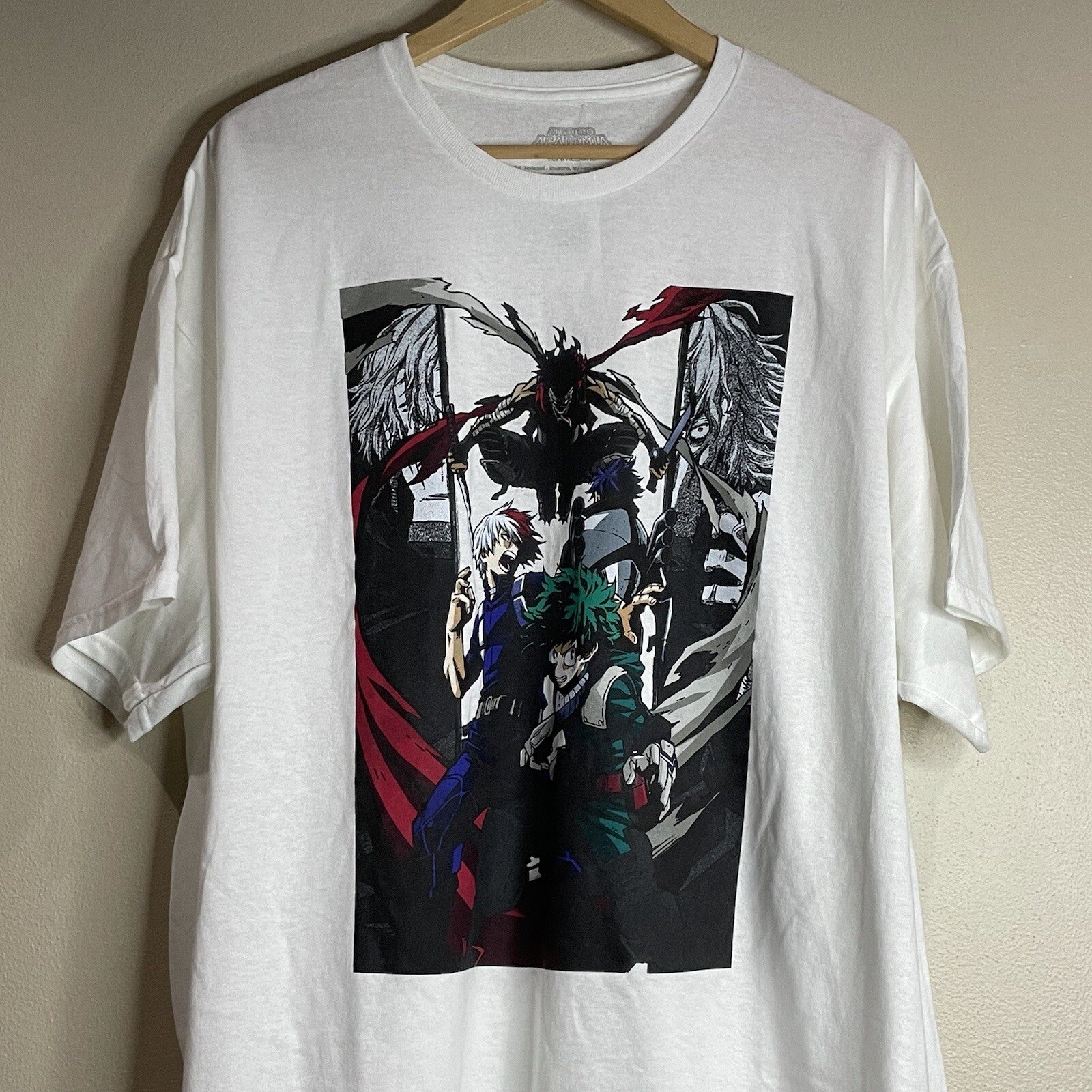 NWT My Hero Academia Men's Women's Adult 2XL (XXL) White Graphic T-Shirt