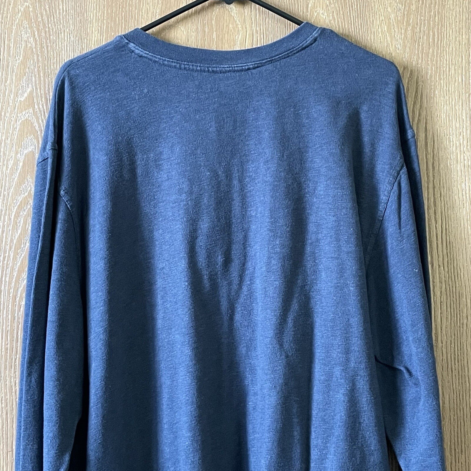 Old Navy Men's Size XX-Large (2XL) Blue Long Sleeve Casual Henley Shirt