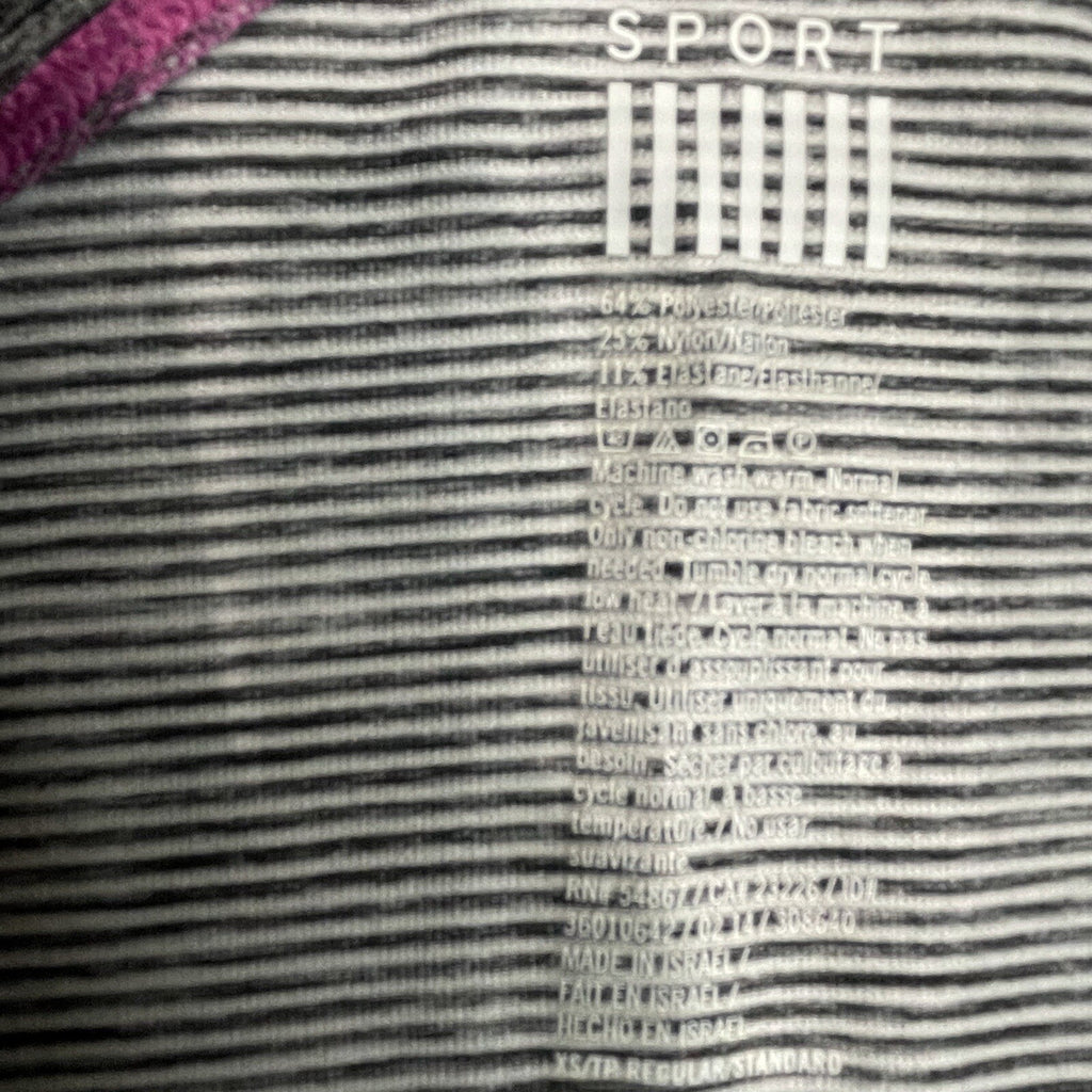 Victoria Secret Sport Women's Size XS Pink Gray Striped Athletic Tank Top