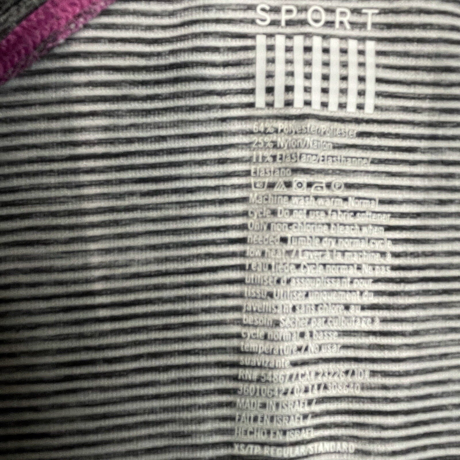 Victoria Secret Sport Women's Size XS Pink Gray Striped Athletic Tank Top