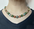 Women’s Fashion Jewelry Green Beaded Necklace w/ Matching Earrings & Bracelet