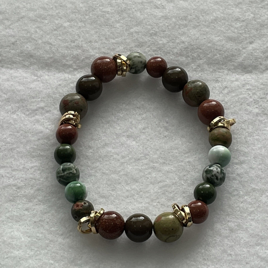 Women’s Fashion Jewelry Green Beaded Necklace w/ Matching Earrings & Bracelet