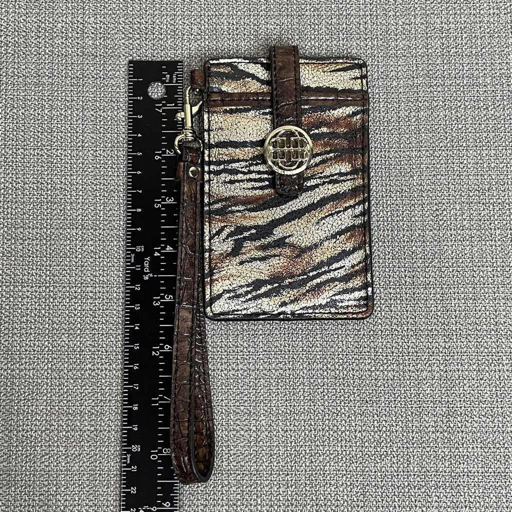 Dana Buchman Woman's Tiger Gold ID Card Case Holder Wristlet10