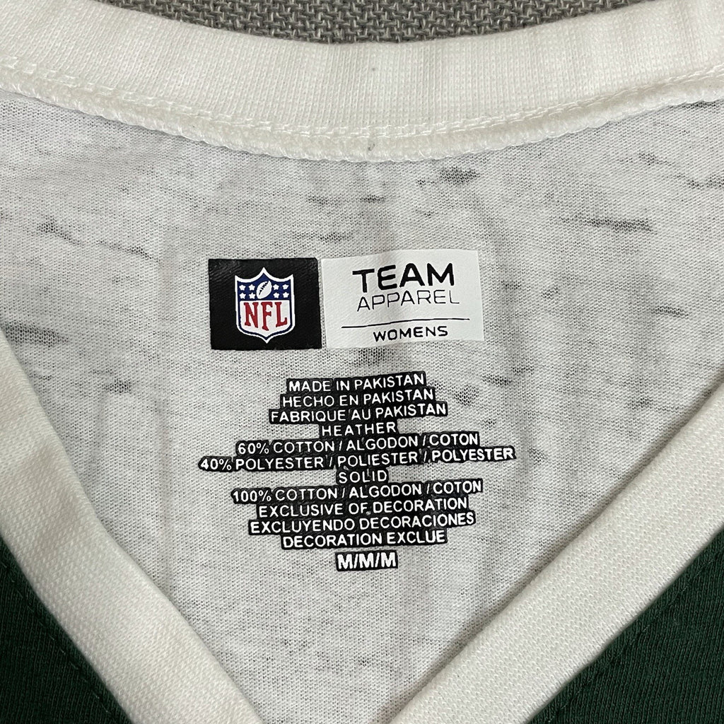 NFL Team Apparel Women's White Green Gold Packers Football Short Sleeve T-Shirt5