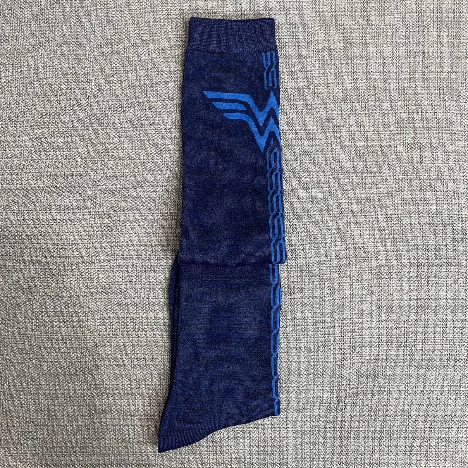 NWT Bioworld Wonder Woman Blue Logo Thigh High Novelty Socks Shoe Sizes 5-103