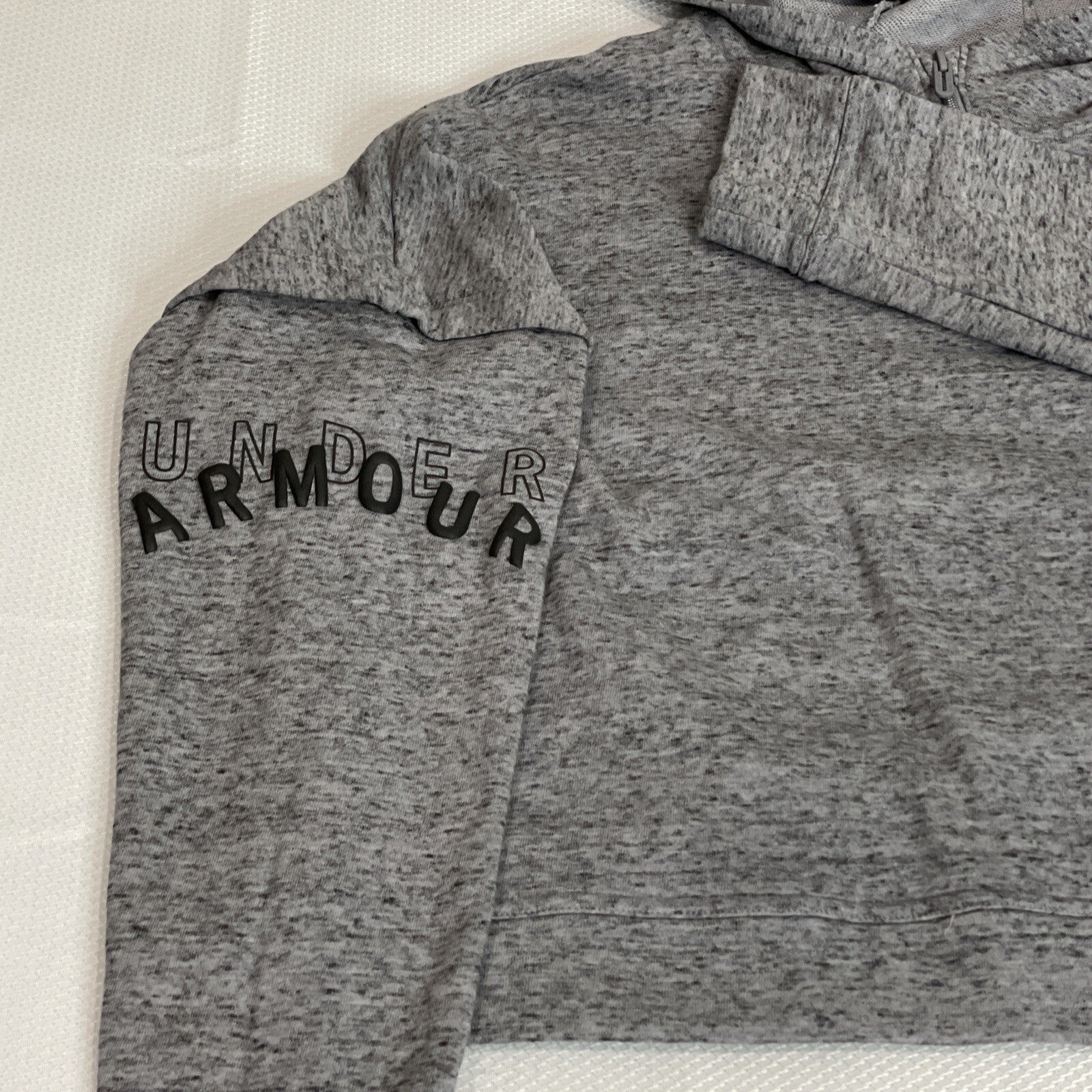 Under Armour Rival Terry Training Women’s Gray Crop Hoodie Size S8