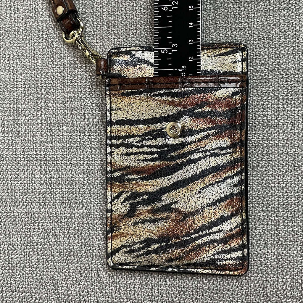 Dana Buchman Woman's Tiger Gold ID Card Case Holder Wristlet9