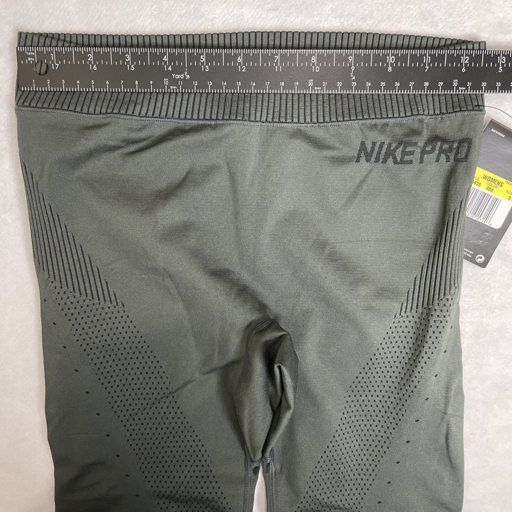 NIKE PRO Dri-Fit Hypercool Women’s Army Green Capri Legging Size Small8