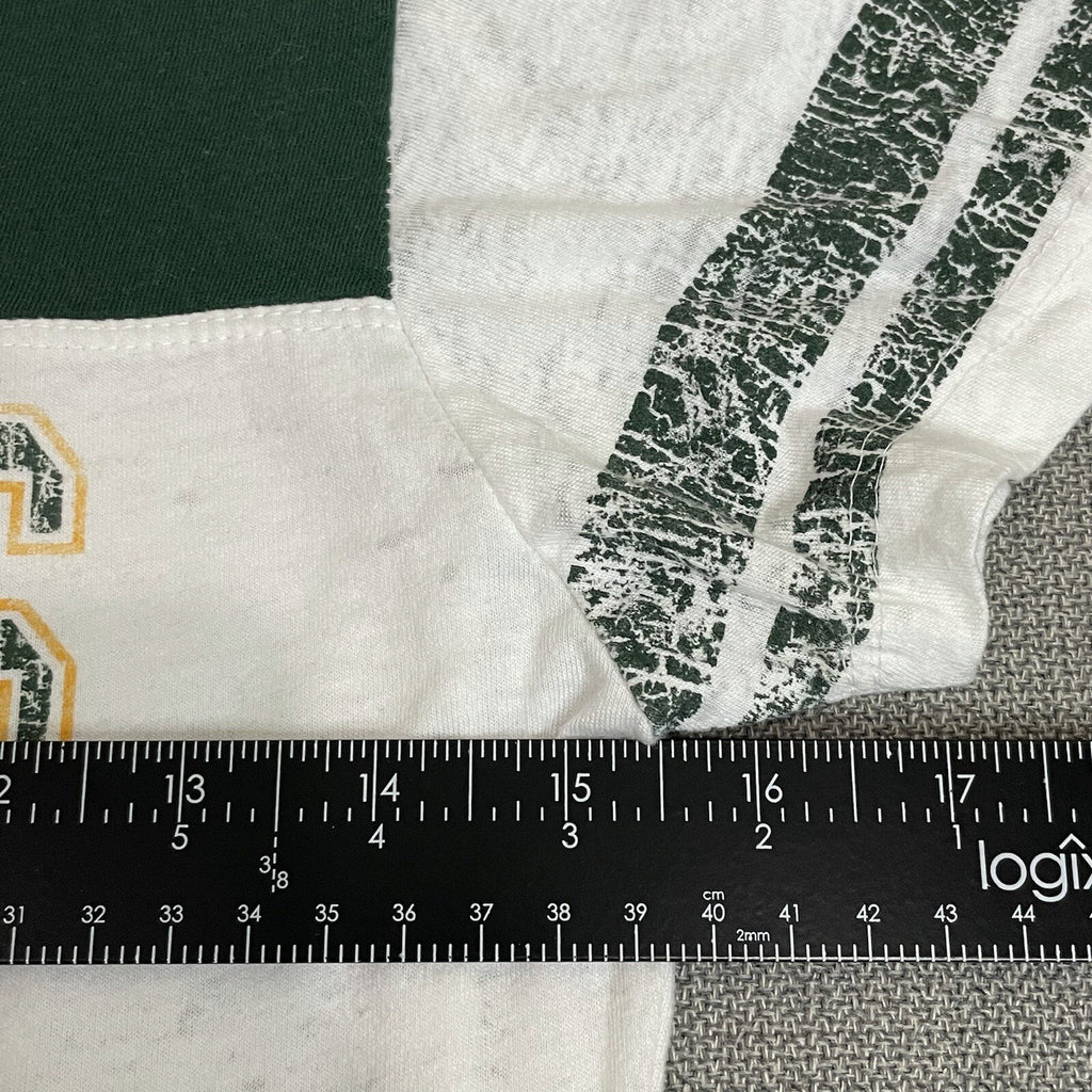 NFL Team Apparel Women's White Green Gold Packers Football Short Sleeve T-Shirt3