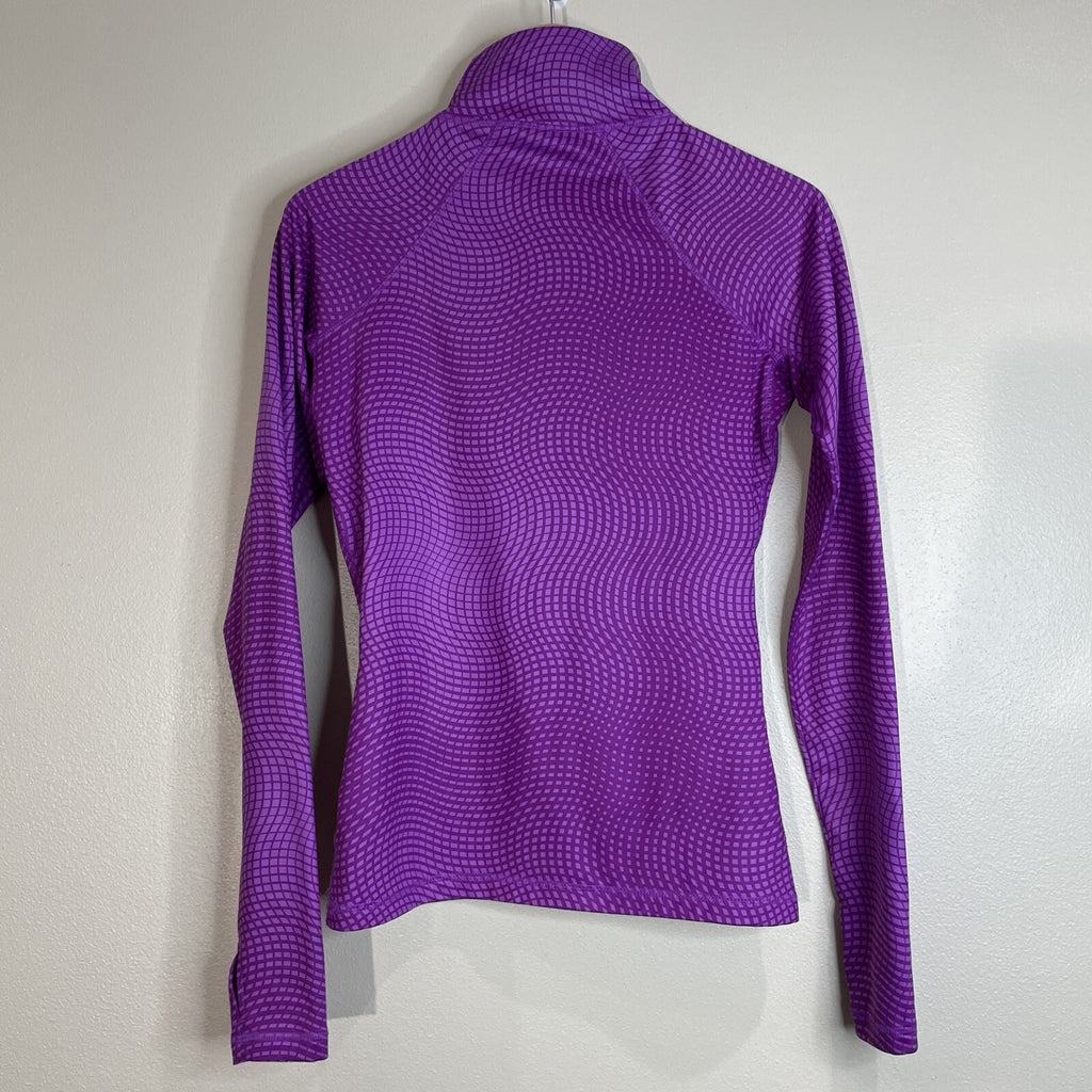 Umbro Women's Size S Purple Long Sleeve Half Zip Athletic Workout Top Pullover3