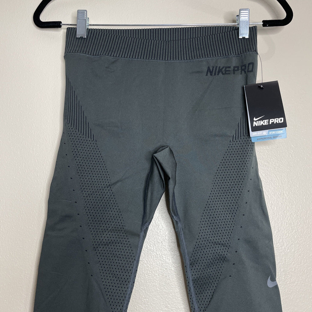 NIKE PRO Dri-Fit Hypercool Women’s Army Green Capri Legging Size Small3