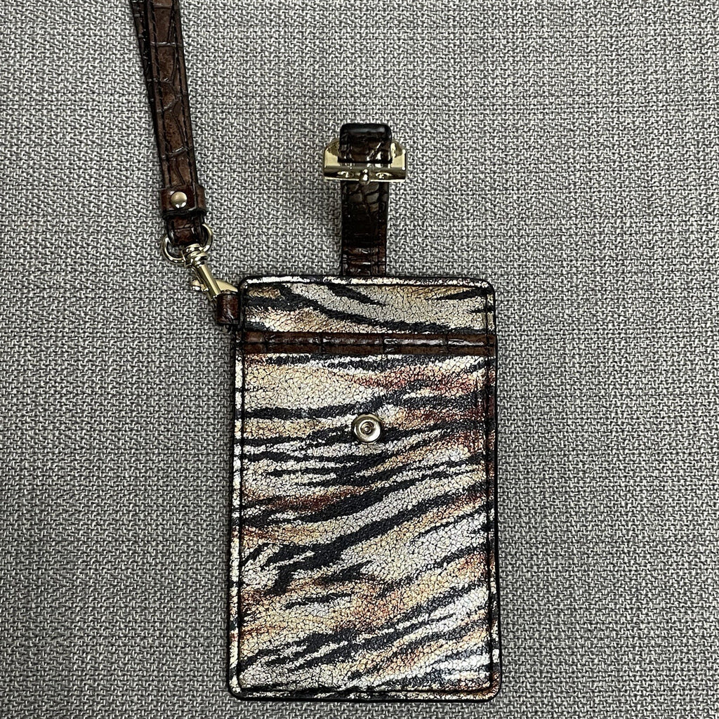 Dana Buchman Woman's Tiger Gold ID Card Case Holder Wristlet6