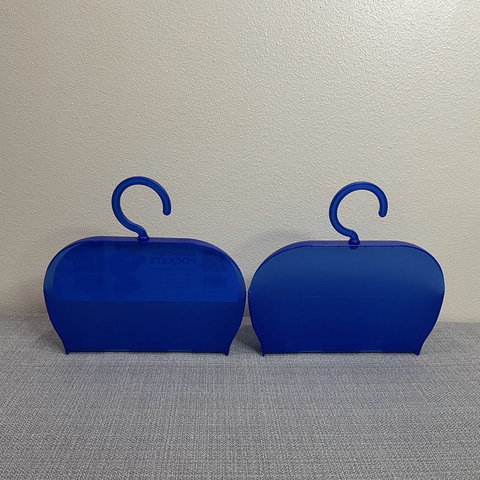 BeU Hanging Link Blue Storage Pockets (Set of 2) Closet Shower School Locker1