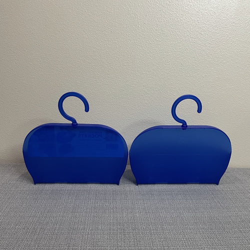BeU Hanging Link Blue Storage Pockets (Set of 2) Closet Shower School Locker1