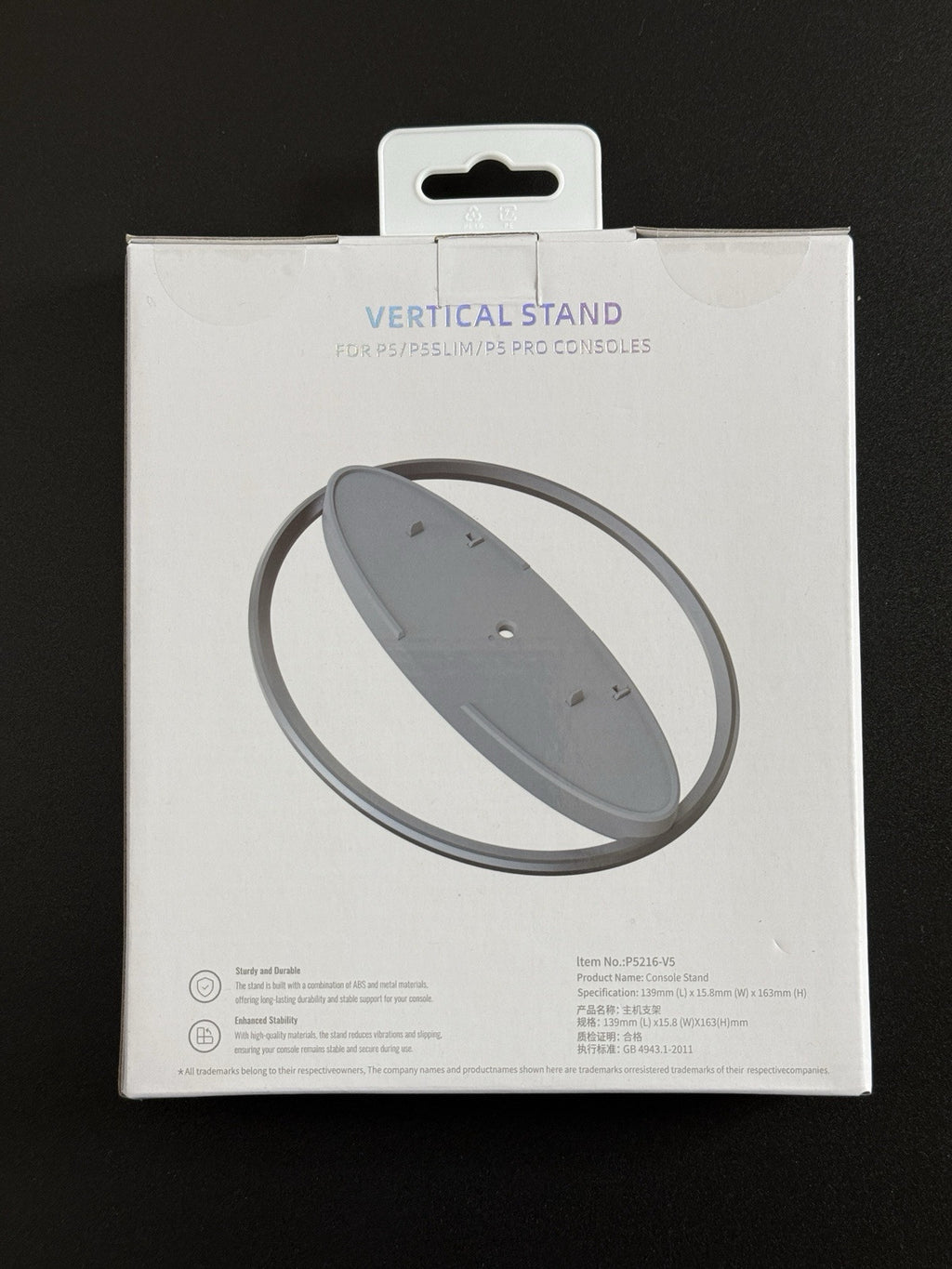 PlayStation 5 Vertical Stand w/ Screw for PS5/PS5 Slim/PS5 Pro Console
